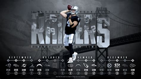 Oakland Raiders Regular Season 2018 Schedule Wallpaper