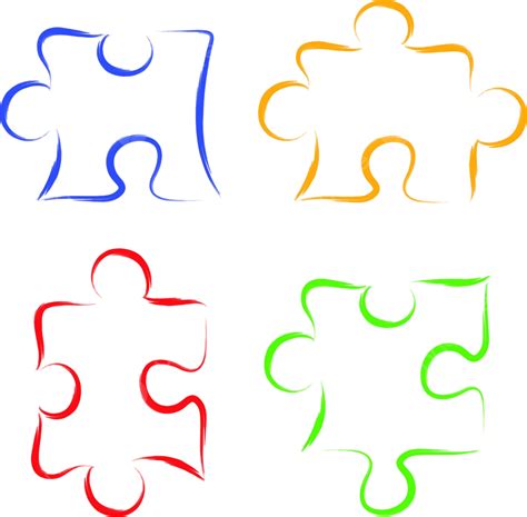 Scribble Puzzle Pieces Composition Puzzle Puzzle Vector, Composition, Puzzle, Texture PNG and ...