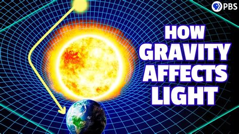 an image with the words how gravity affects light