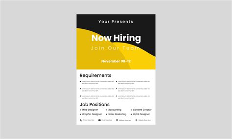 we are hiring join our team flyer design template. now we are hiring poster leaflet design. job ...