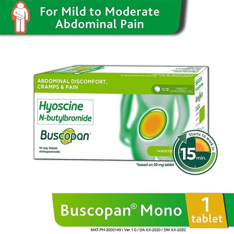 BUSCOPAN, Hyoscine N-butylbromide 10mg 1 Tablet | Watsons Philippines