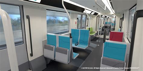 The interior train design of the future Line 18 of the Ile-de-France ...