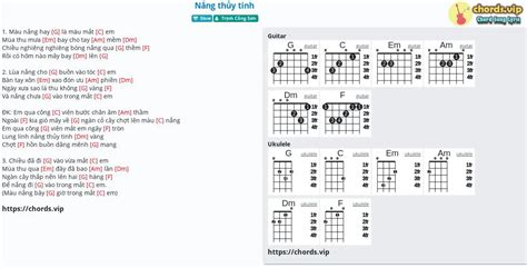 Sheet: Nắng thủy tinh - song lyric, sheet | chords.vip