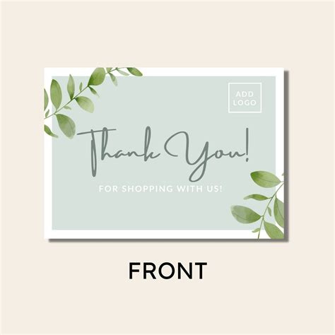 Etsy Thank You Cards, Etsy Thank You Note Template, Business Thank You ...