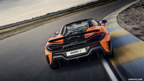 2020 McLaren 600LT Spider (Color: Myan Orange) - Rear | Caricos