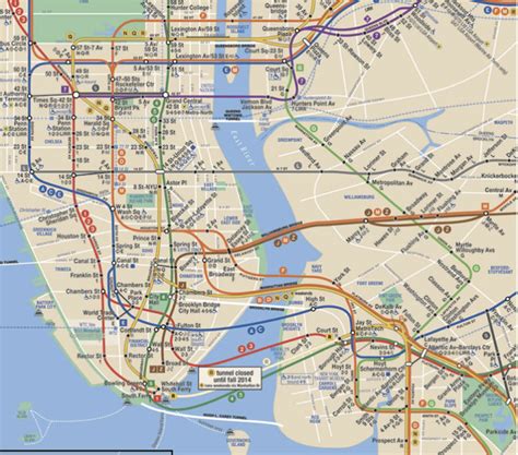 Manhattan Brooklyn Subway Map | Zip Code Map