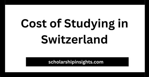 How much expenses does i need to study in Switzerland?