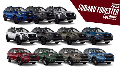 2023 Subaru Forester Colors Chart