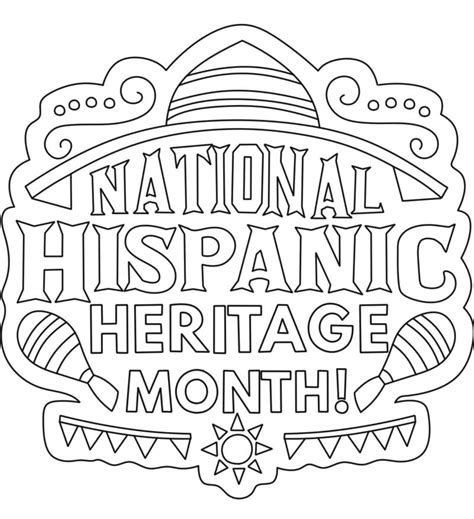 Celebrate Hispanic Heritage Month coloring page - Download, Print or Color Online for Free