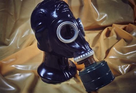 Vintage GP5 Gas Mask Black Rubber Hood Fit With Filter - Etsy