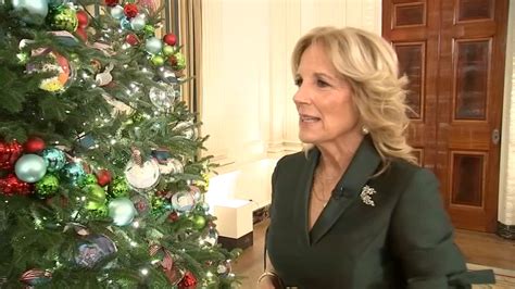 First lady Dr. Jill Biden shows off Christmas decorations at The White House - ABC30 Fresno