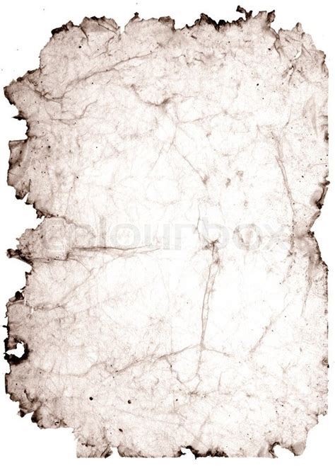 Old stained paper with torn edges | Stock image | Colourbox