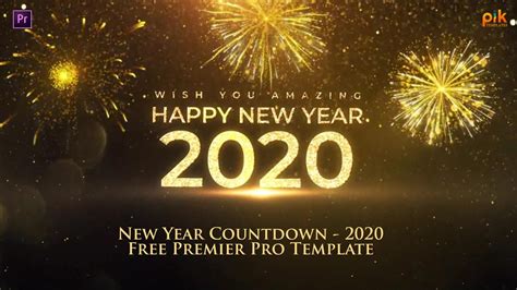 New Year Countdown 2020 Free Premiere Pro Template - Pik Templates