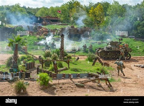 Texas, Fredericksburg, National Museum of the Pacific War, Pacific Combat Zone, re-enactment ...