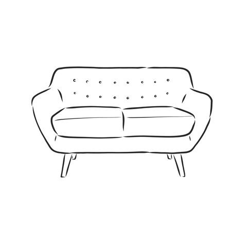 sofa vector sketch 8917843 Vector Art at Vecteezy