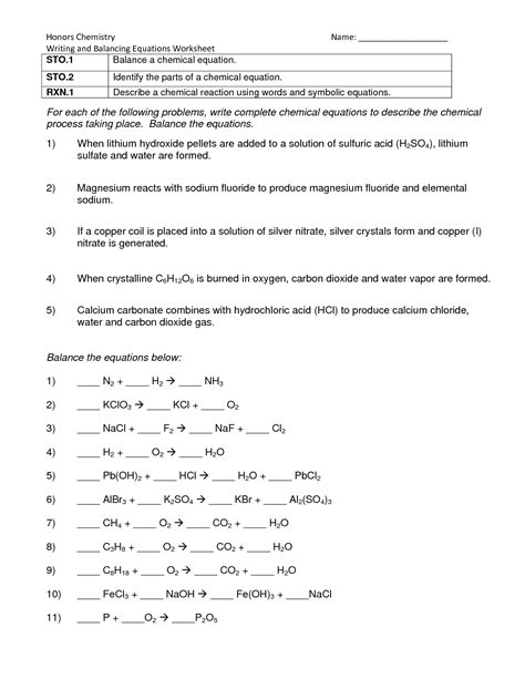 Balancing Equations / FREE Printable Worksheets – Worksheetfun ...