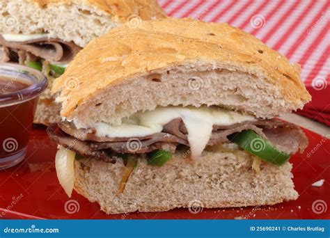 Sliced Roast Beef Sandwich Stock Image - Image: 25690241