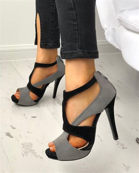 Pin on black and grey heels