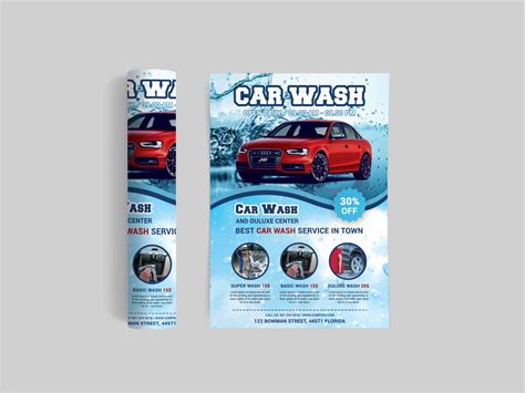 Car wash flyer design by mahmud reza on Dribbble