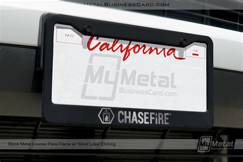 Black Metal License Plate Frames | My Metal Business Card