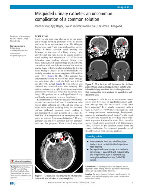 (PDF) Misguided urinary catheter: an uncommon complication of a common solution