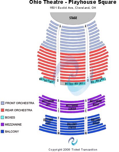 Ohio Theatre - Playhouse Square Cleveland Seating Chart | Ohio Theatre - Playhouse Square ...