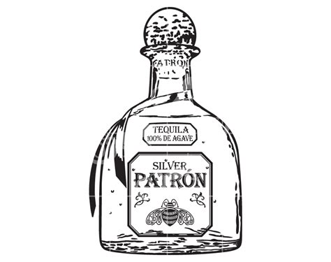 Patron Tequila Bottle SVG Cut File