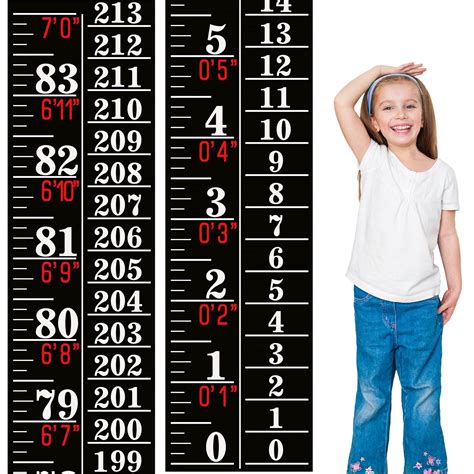 Buy Growth Chart Height Indicator Tape Ruler Height Growth Chart Ruler ...