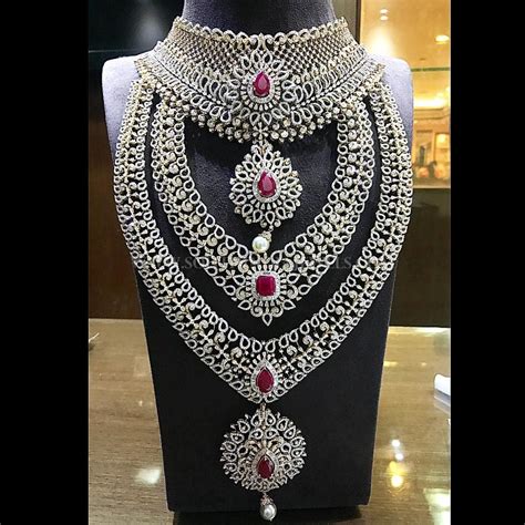 Diamond Bridal Jewellery Set From P. Satyanarayan & Sons - South India ...