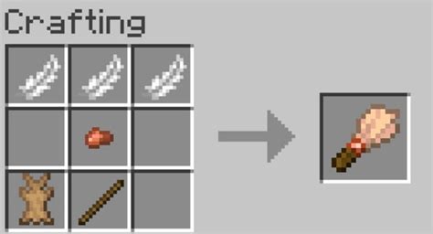 Crafting recipe for archeology brush : r/minecraftsuggestions