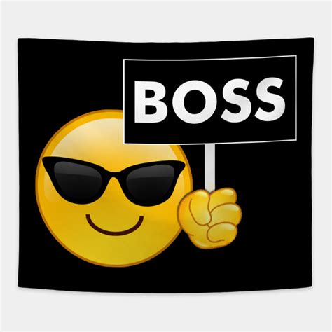 Boss Emoji Sunglasses Shirt T-Shirt - Boss Emoji Sunglasses - Tapestry ...