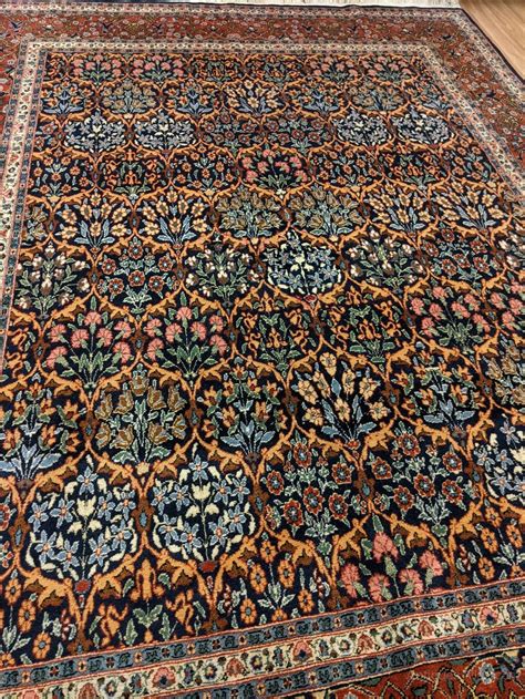 Antiques Atlas - Rare Handmade Persian Senneh-Tabriz Boteh Rug