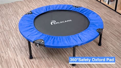 38” Mini Trampoline For Kids Adults, Safety Indoor Rebounder Trampoline, Small Folding ...