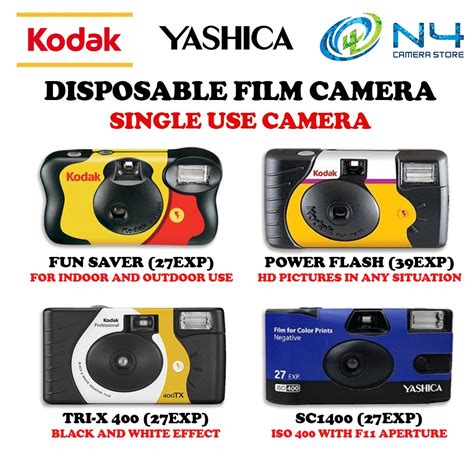 Kodak Disposable Camera with Flashing Light Kodak 135 Single-Use Camera Kodak Fun Saver Kodak HD ...