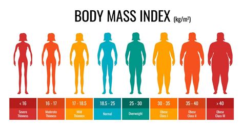 BMI classification chart measurement woman set. Female Body Mass Index ...