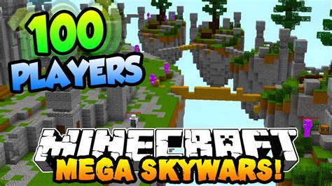 Minecraft MEGA SKYWARS "100 PLAYER BATTLES" #1 w/PrestonPlayz & Kenny - YouTube