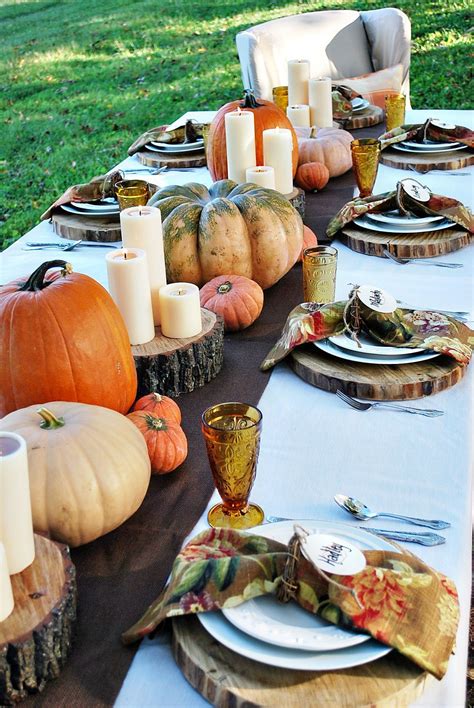 Rustic Table Decorations For Thanksgiving