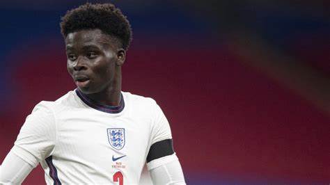 Bukayo Saka makes England debut