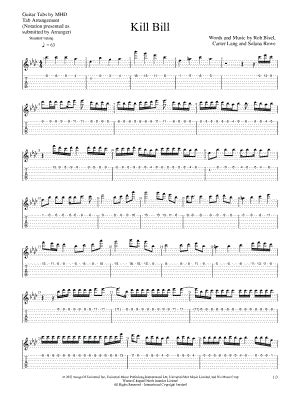 "Kill Bill" Sheet Music - 24 Arrangements Available Instantly - Musicnotes