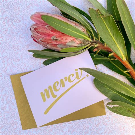 ‘merci’ dusty pink + gold gift card – katejonesdesign