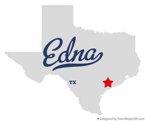 Map of Edna, TX, Texas