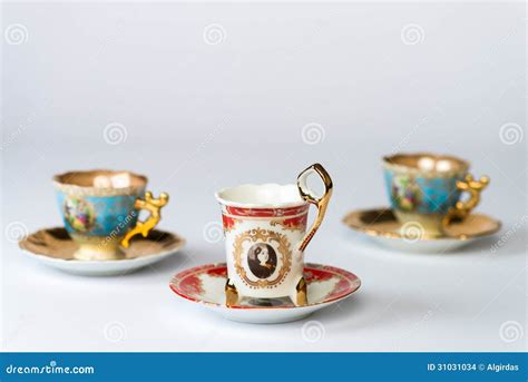 Fancy Antique Tea Cup Sets Stock Images - Image: 31031034