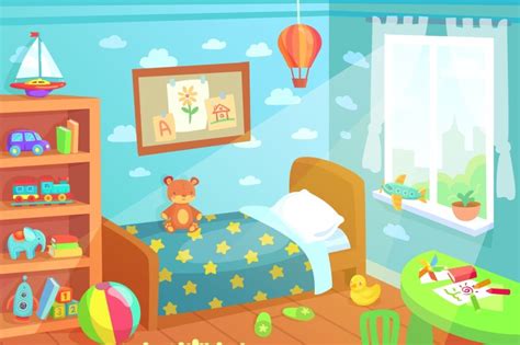 Cartoon Kids Room Clipart - Bedroom 6 Clip Art at Clker.com - vector clip art online ...