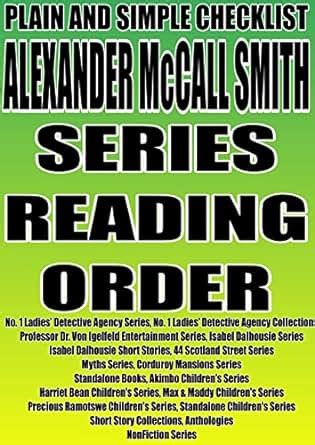 ALEXANDER McCALL SMITH: SERIES READING ORDER: PLAIN AND SIMPLE ...