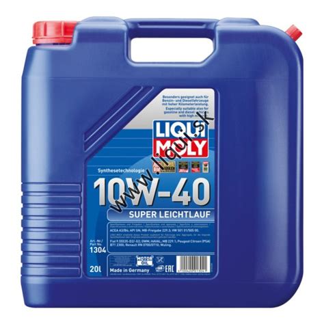 LIQUI MOLY SUPER LEICHTLAUF 10W-40 - 20l (1304) | Liqui.sk