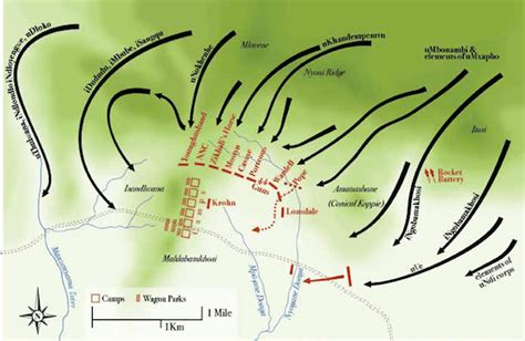 Map of the Battle of Isandlwana, 22 January 1879 : Zulu Wars | Military ...