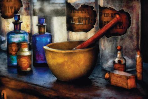 Pharmacist - Mortar and Pestle Photograph by Mike Savad - Pixels