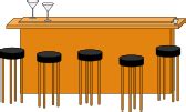 Bar With Stools Clip Art Image - ClipSafari