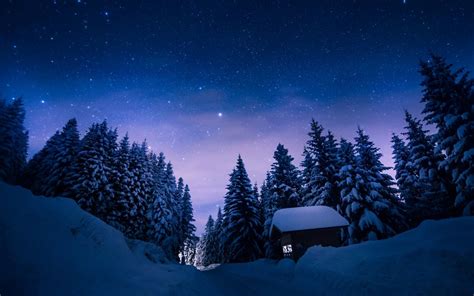 Winter Night Sky Wallpapers on WallpaperDog