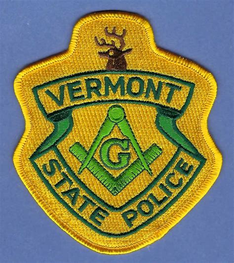 Vermont State Police Masonic Lodge Patch